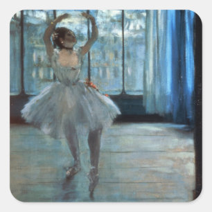 Edgar Degas Dancer in Front of a Window Square Sticker