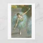 Edgar Degas | Dancer In Green Postcard at Zazzle