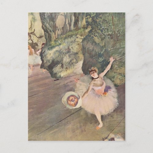 Edgar Degas  Dancer Takes a Bow  New Address Announcement Postcard