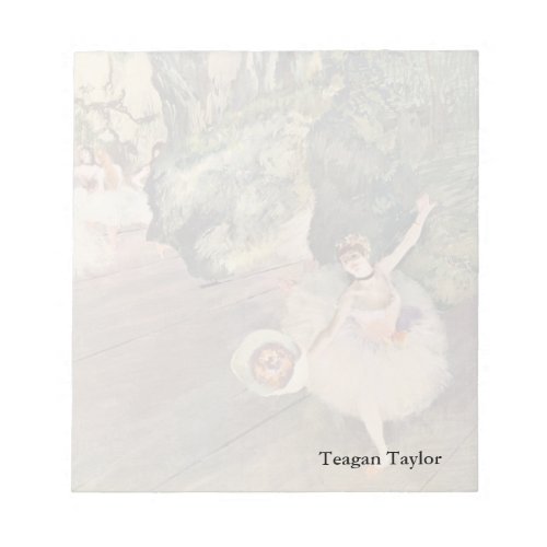 Edgar Degas  Dancer Takes a Bow Notepad