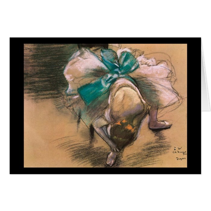 Edgar Degas Dancer Tying Her Shoe Ribbons Card