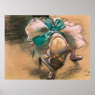 Edgar Degas Dancer Tying Her Shoe Ribbons Poster