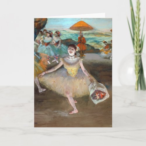 Edgar Degas _ Dancer with Bouquet Bowing on Stage Card