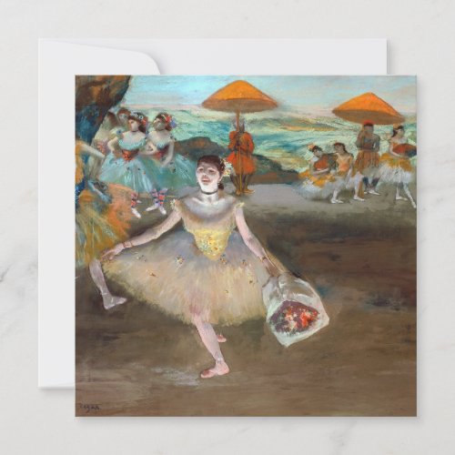 Edgar Degas _ Dancer with Bouquet Bowing on Stage Invitation