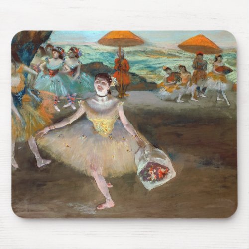 Edgar Degas _ Dancer with Bouquet Bowing on Stage Mouse Pad