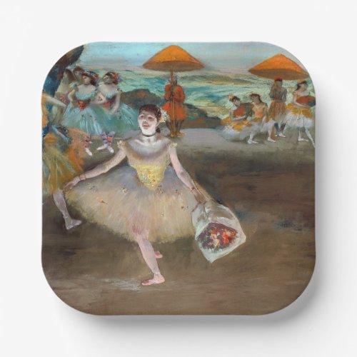 Edgar Degas _ Dancer with Bouquet Bowing on Stage Paper Plates