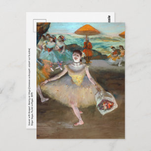 Edgar Degas - Dancer with Bouquet, Bowing on Stage Postcard