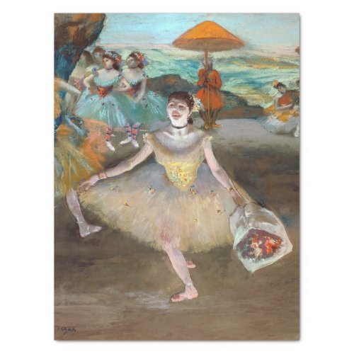 Edgar Degas _ Dancer with Bouquet Bowing on Stage Tissue Paper