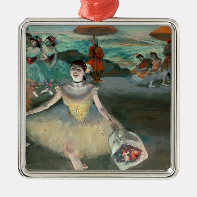 Edgar Degas | Dancer with bouquet, curtseying Metal Ornament (Front)