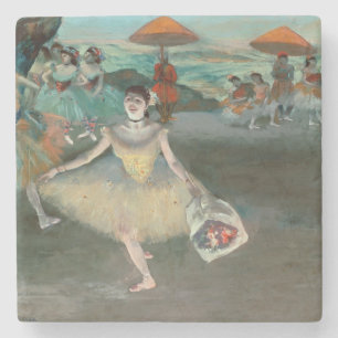Edgar Degas Dancer with bouquet, curtseying Stone Coaster