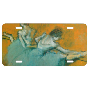 Edgar Degas Dancers at the Barre Print: Ballet Art License Plate