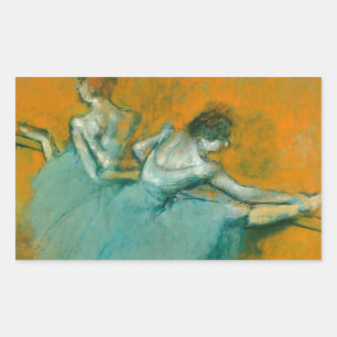 Edgar Degas Dancers at the Barre Print: Ballet Art Rectangular Sticker