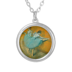 Edgar Degas Dancers at the Barre Print: Ballet Art Silver Plated Necklace