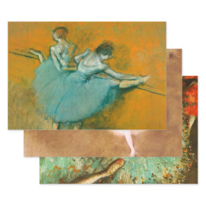 Edgar Degas Dancers at the Barre Print: Ballet Art Wrapping Paper Sheets