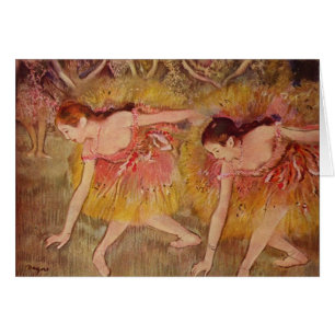 Edgar Degas Dancers Bending Down Card