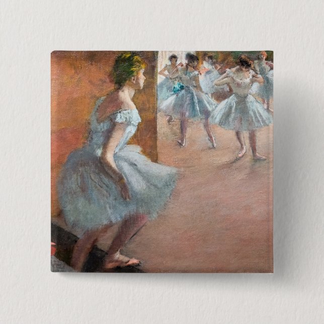 Edgar Degas - Dancers Climbing a Staircase Button (Front)