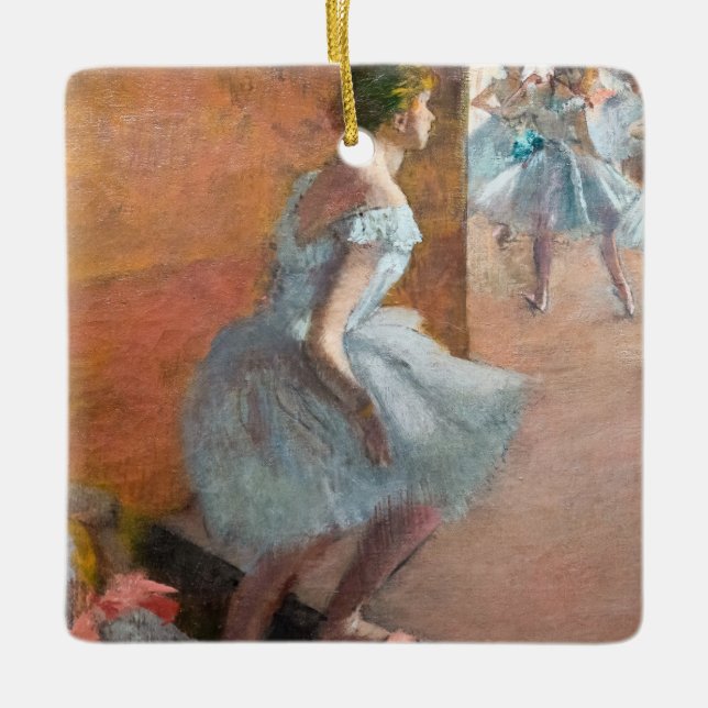Edgar Degas - Dancers Climbing a Staircase Ceramic Ornament (Front)
