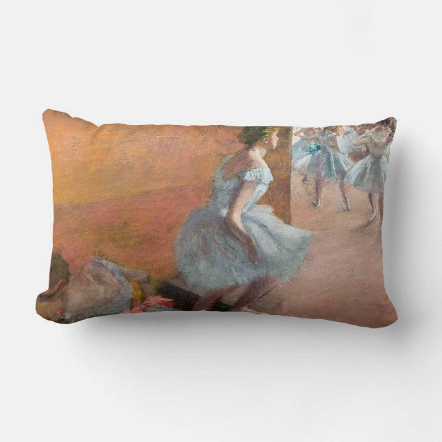 Edgar Degas - Dancers Climbing a Staircase Lumbar Pillow (Front)