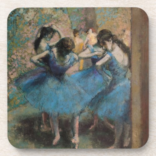 Edgar Degas  Dancers in blue 1890 Beverage Coaster