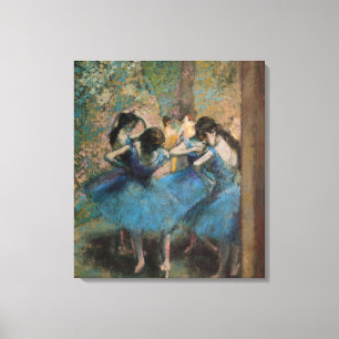Edgar Degas Dancers in blue, 1890 Canvas Print