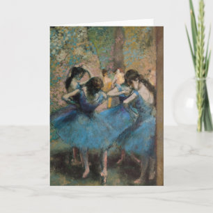 Edgar Degas Dancers in blue, 1890 Card