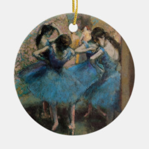 Edgar Degas Dancers in blue, 1890 Ceramic Ornament