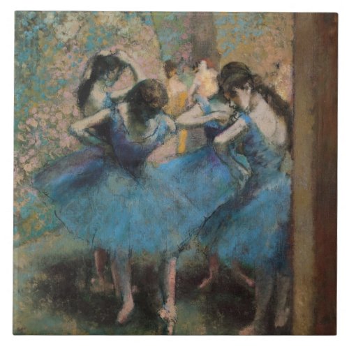 Edgar Degas  Dancers in blue 1890 Ceramic Tile