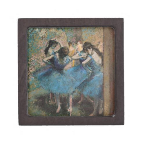 Edgar Degas  Dancers in blue 1890 Keepsake Box