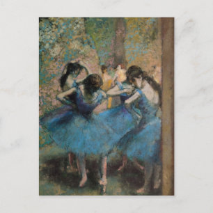 Edgar Degas Dancers in blue, 1890 Postcard