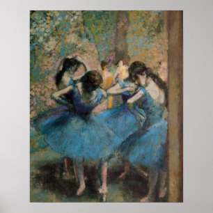 Edgar Degas   Dancers in blue, 1890 Poster