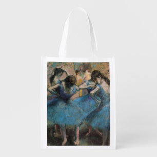 Edgar Degas   Dancers in blue, 1890 Reusable Grocery Bag