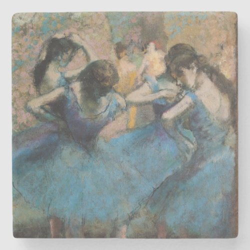 Edgar Degas  Dancers in blue 1890 Stone Coaster