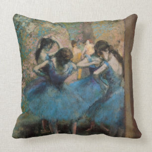 Edgar Degas Dancers in blue, 1890 Throw Pillow