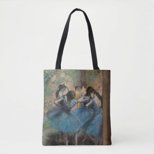 Edgar Degas  Dancers in blue 1890 Tote Bag