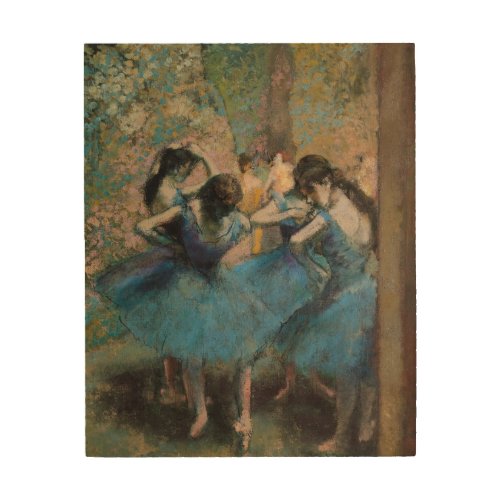 Edgar Degas  Dancers in blue 1890 Wood Wall Art