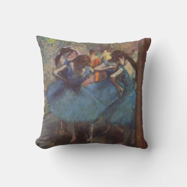 Edgar Degas Dancers In Blue(1895) Throw Pillow (Front)