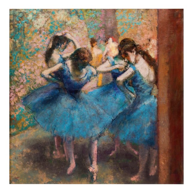 Edgar Degas - Dancers in blue Acrylic Print (Front)