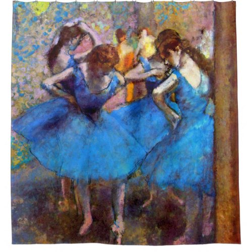 Edgar Degas _ Dancers In Blue _ Ballet Dance Lover Shower Curtain