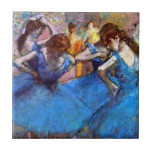 Edgar Degas - Dancers In Blue - Ballet Dance Lover Tile