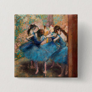 Edgar Degas - Dancers in blue Button