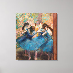 Edgar Degas - Dancers in blue Canvas Print