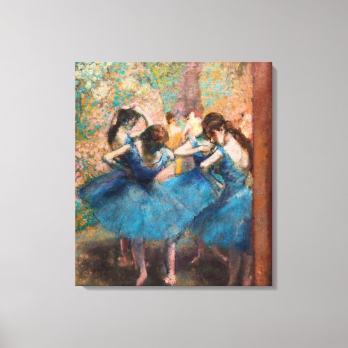 Edgar Degas _ Dancers in blue Canvas Print