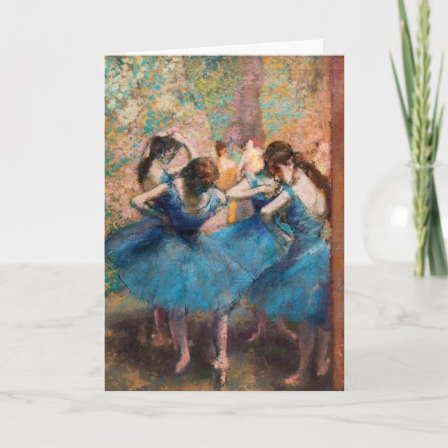 Edgar Degas - Dancers in blue Card (Front)