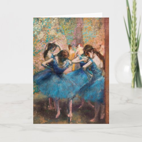 Edgar Degas _ Dancers in blue Card