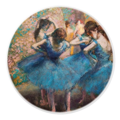 Edgar Degas _ Dancers in blue Ceramic Knob