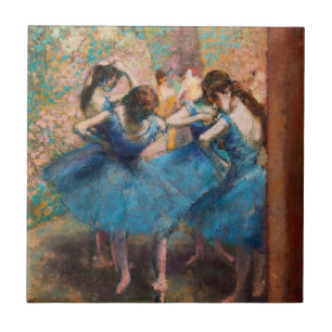 Edgar Degas - Dancers in blue Ceramic Tile