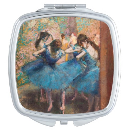 Edgar Degas _ Dancers in blue Compact Mirror