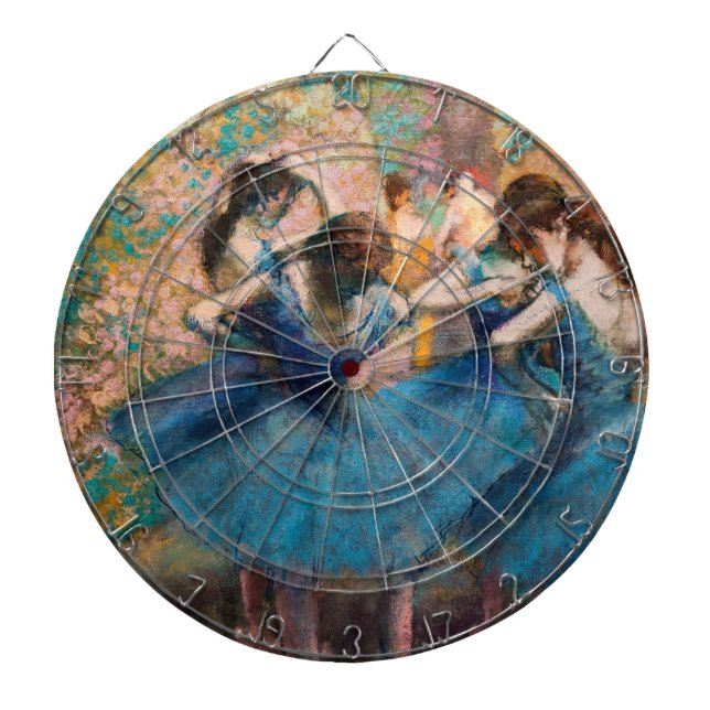 Edgar Degas - Dancers in blue Dart Board (Front)