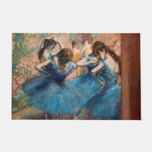 Edgar Degas _ Dancers in blue Doormat