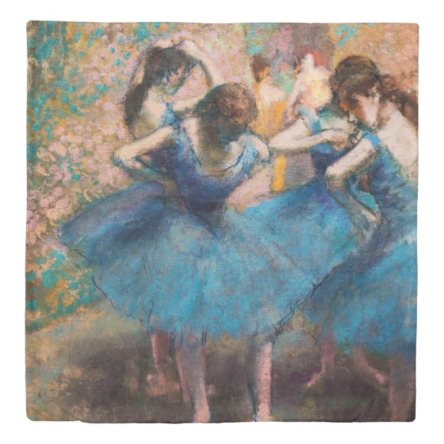 Edgar Degas - Dancers in blue Duvet Cover (Front)
